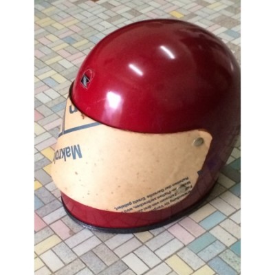 70's Retro NOS Full Face Kangol Helmet In Red
