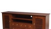 Teak Wood Television Console Sideboard, Multiple Drawer Sideboard, War...