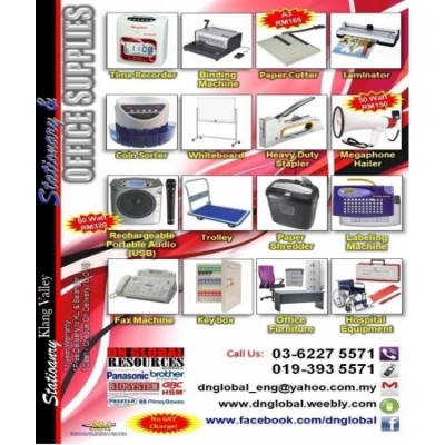 One stop supplier Office Equipment & Stationery.