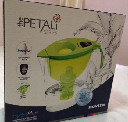 Brand New Novita Petali Series HydroPlus® Antioxidant Alkaline Water Pitcher with Replacement Filter