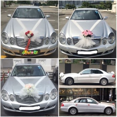 Silver Mercedes Wedding Car