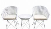 BFG Furniture/ White Gala Patio  Set Outdoor Furniture Table Chair