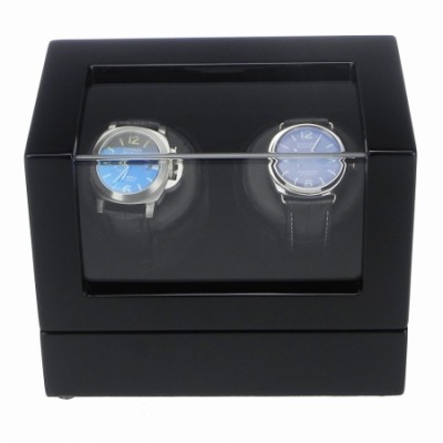Automatic Watch Winder F/S - 2 Individual Winder Piano Lacquered Black