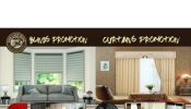Curtain and blind promotion from $5 per sq feet and $150 digital lock...